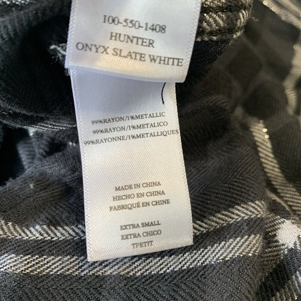 Rails Hunter Plaid Button Up Top Size Xs Onyx Sla… - image 6